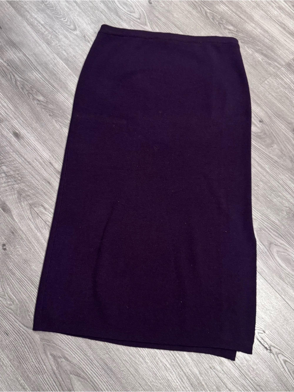 100% wool purple Pencil Skirt